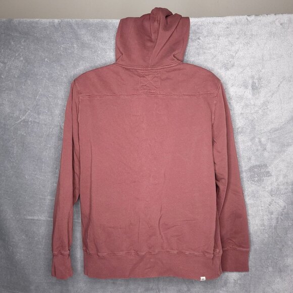 Vans Off The Wall Mens Maroon Hoodie Sweatshirt XL V Neck Distressed Pullover - Picture 5 of 7